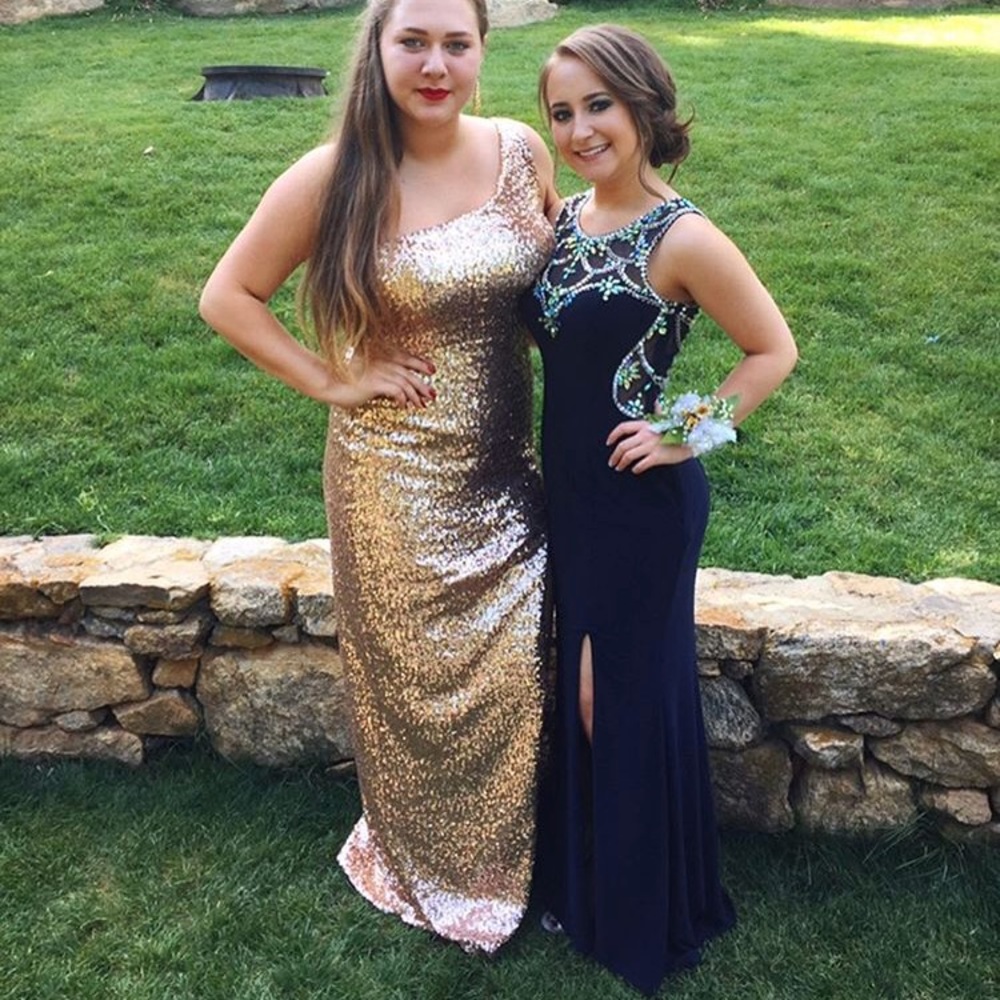 Women’s Beaded Illusion Front and Back Gown